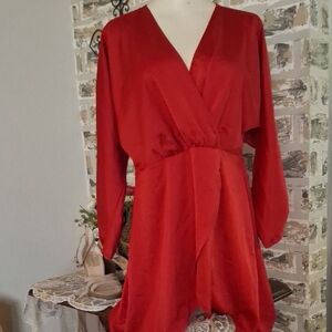 New York & Company Vibrant Red Dress